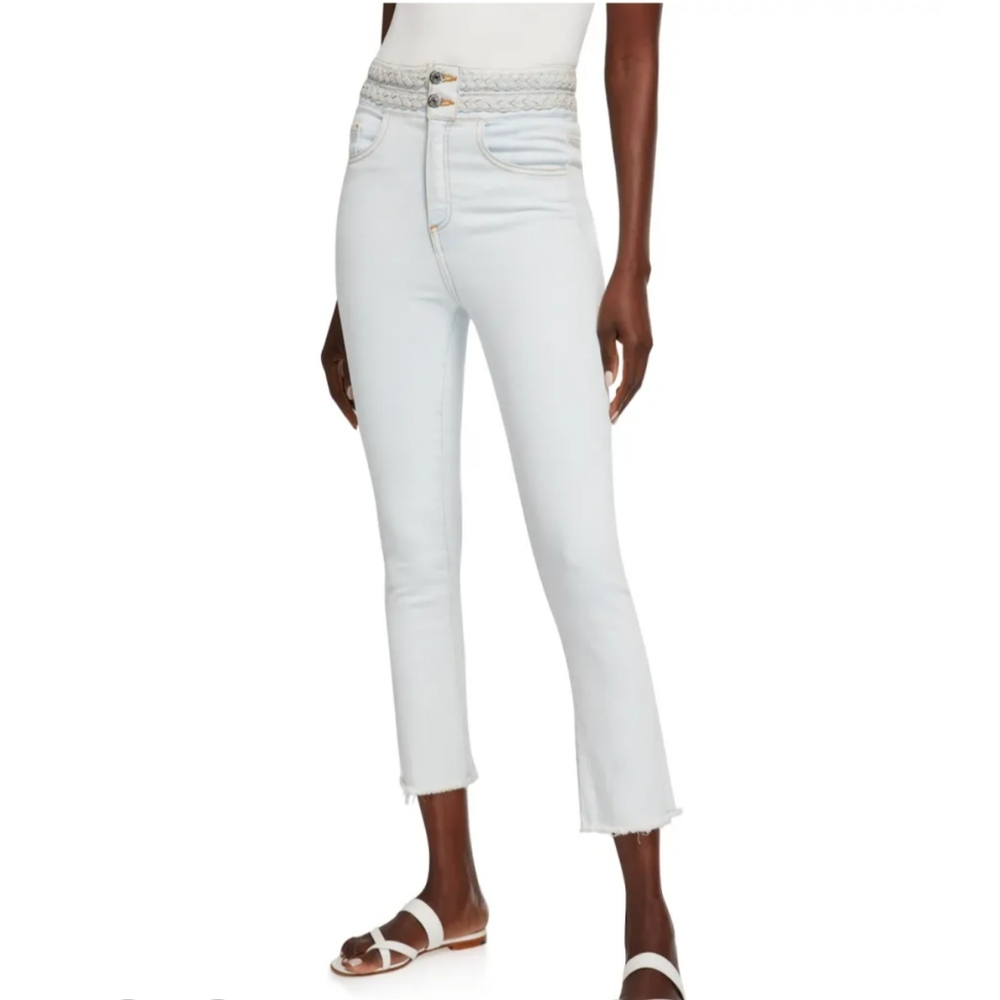 Veronica Beard Carly N Braided Kick Flare Jeans